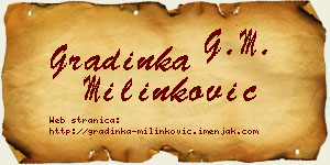 Gradinka Milinković vizit kartica
